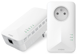 Strong sada 2x adaptérů Powerline 1000 WF DUO FRV2/ Powerline 1000 Mbit/s/ Wi-Fi 1200 Mbit/s/ 2x LAN/ bílý