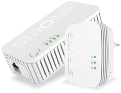 Strong sada 2x adaptérů Powerline WF 1000 DUO MINI/ Powerline 1000 Mbit/s/ Wi-Fi 750 Mbit/s/ 1x LAN/ bílý