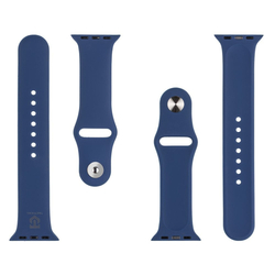 Tactical 837 Silikonový Řemínek pro Apple Watch 1/2/3/4/5/6/7/8/9/SE 38/40/41mm Navy Blue