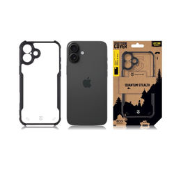 Tactical Quantum Stealth Kryt pro Apple iPhone 16 Plus Clear/Black