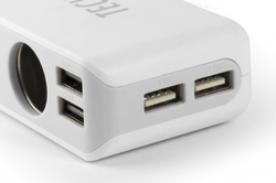 Technaxx TE11 nabíječka do auta, 4x USB port, 3x zásuvka