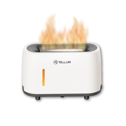 Tellur flame aroma difuzér, 240 ml, LED, bílá