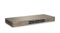 Tenda TEG1024F 24x Gigabit s SFP, 22x RJ45 + 2x SFP / RJ45, Fanless - bez ventilátorů, Rack , 6kV