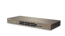 Tenda TEG1024F 24x Gigabit s SFP, 22x RJ45 + 2x SFP / RJ45, Fanless - bez ventilátorů, Rack , 6kV