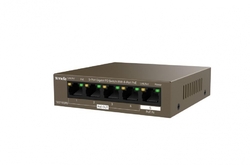 Tenda TEG1105PD PoE PD Gigabit switch, 1x PoE IN, 4x PoE OUT 802.3af, 5x 1 Gb/s, max. 30W, fanless