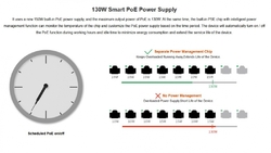 Tenda TEG5310P-8-150W Gigabit L3 PoE Switch 130W, 8x 1Gb/s PoE, 2x RJ45/SFP, STP, IGMP, VLAN, Rack