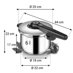 Tescoma Tlakový hrnec SmartCLICK, 6 l  