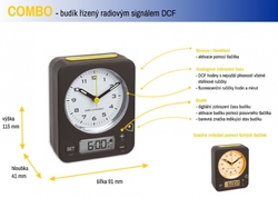 TFA 60.1511.01.07 COMBO - analogový budík s rádiově řízeným časem 