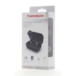 Thomson Bluetooth špuntová sluchátka WEAR7701, bezdrátová, nabíjecí pouzdro, černá