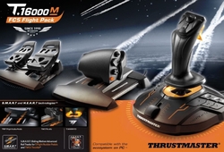 Thrustmaster Joystick T16000M Flight Pack + plynový pedál + pedálová sada, pro PC 