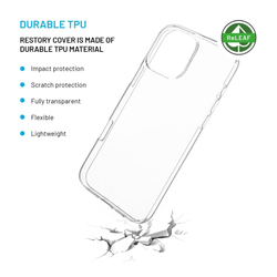 TPU gelový kryt FIXED ReStory AntiUV pro Apple iPhone 16 Pro Max, čirý