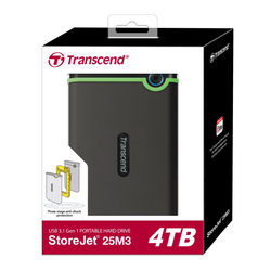 Transcend StoreJet 25M3S 4TB, šedý