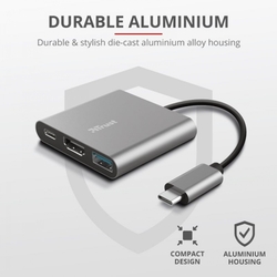 Trust Dalyx 3-in-1 Multiport USB-C adaptér