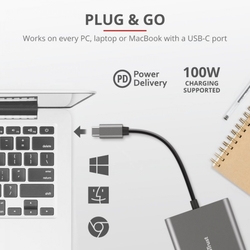 Trust Dalyx 3-in-1 Multiport USB-C adaptér