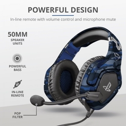 Trust GXT 488 Forze-B PS4 Gaming Headset PlayStation, modrá