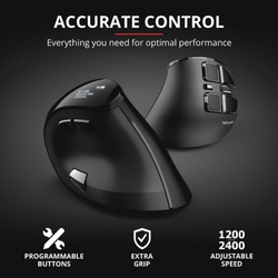 Trust Voxx Rechargeable Ergonomic Wireless Mouse