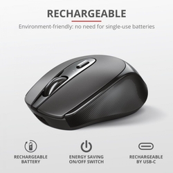 Trust Zaya Rechargeable Wireless Mouse, černá