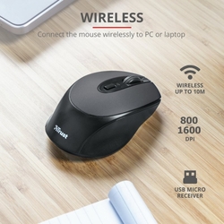 Trust Zaya Rechargeable Wireless Mouse, černá