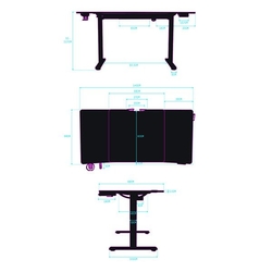 Ultradesk Level V2, modrý