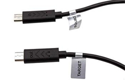 USB 2.0 kabel na propojení dvou chytrých telefonů, microUSB B(M)- microUSB B(M),0,3m,OTG