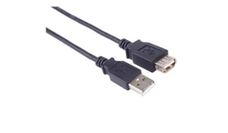 PremiumCord USB 2.0 kabel prodlužovací, A-A, 1m černá