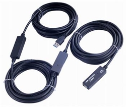 USB 3.0 repeater a prodlužovací kabel A/M-A/F 20m