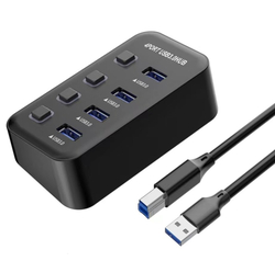 USB 3.2 Superspeed HUB 4-portový s vypínači portů