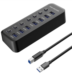 USB 3.2 Superspeed HUB 7-portový s vypínači portů