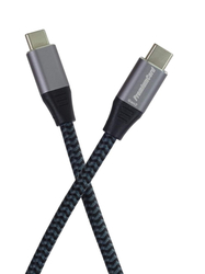 USB-C kabel ( USB 3.2 GEN 2x2, 5A, 100W, 20Gbit/s ) 3m, bavlněný oplet