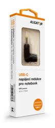 USB-C napájecí redukce 4,0 x 1,7 mm pro notebooky HP/Lenovo