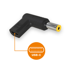 USB-C napájecí redukce 5,5x2,5 mm pro notebooky Acer/Asus/HP/Lenovo/Toshiba