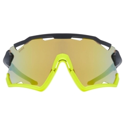 Uvex Sportstyle 228, black limet mat/mirror yellow