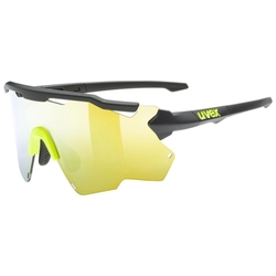 Uvex Sportstyle 228, black limet mat/mirror yellow