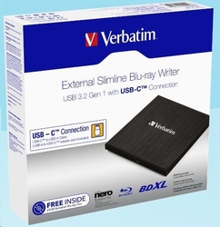 VERBATIM Blu-Ray Slimline USB 3.2 Gen 1 (USB-C)