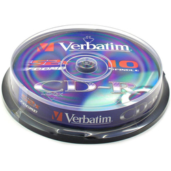 Verbatim CD-R 52x, 700MB, 10 ks (Spindl)