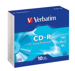 Verbatim CD-R 52x 700MB, 10 ks (Slim)