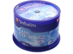 Verbatim CD-R AZO+Crystal 700MB, 80min.,52x 50pack