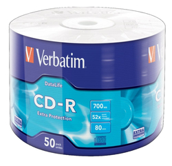 Verbatim CD-R Extra Protection 52x, 700MB, 50 ks (Spindl)