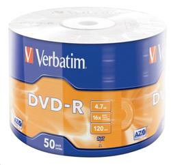 Verbatim DVD-R 16x, 4,7GB, 50 ks (Spindl)