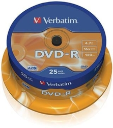 Verbatim DVD-R 16x, 4,7GB, 25 ks (Spindl)