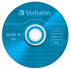 Verbatim DVD-R 4,7GB 16x Slim Colour (5-pack)