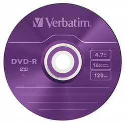 Verbatim DVD-R 4,7GB 16x Slim Colour (5-pack)