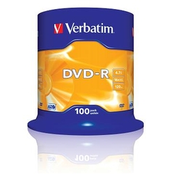 Verbatim DVD-R 16x, 4,7GB, 100 ks (Spindl)