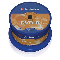 Verbatim DVD-R 16x, 4,7GB, 50 ks (Spindl)