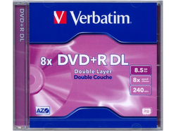 Verbatim DVD+R DL 8x, 8,5GB, 5 ks (Jewel)