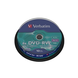 Verbatim DVD-RW 4,7GB 4x spindl (10-pack)