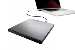 VERBATIM externí mechanika DVD-RW Rewriter USB-C, černá