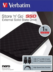 VERBATIM Store ´n´ Go Portable SSD USB 3.2 GEN1 1TB černý