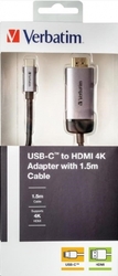 VERBATIM USB-C™ to HDMI 4K Adapter with 1.5m cable HUB