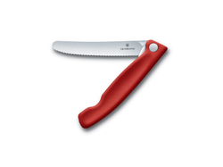 Victorinox Skládací svačinový nůž Swiss Classic, červený, vlnkované ostří